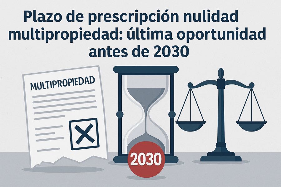 Plazo de prescripción para nulidad de contratos de multipropiedad antes de 2030