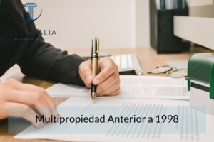 Afectado por la multipropiedad anterior a 1998 firmando la desvinculación en notaria